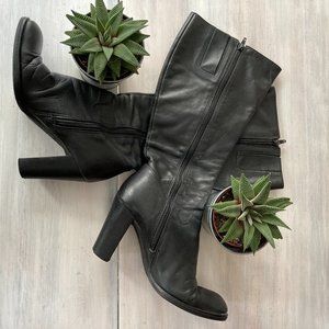 DKNY Black Leather Boots. Size 7.5